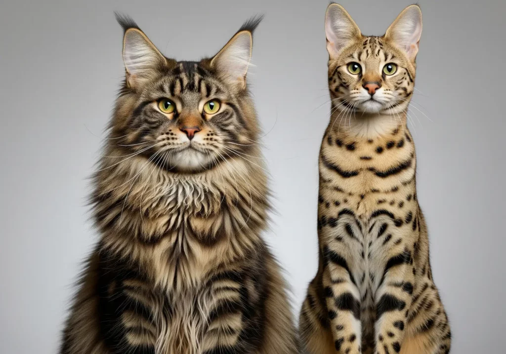 Maine Coon vs Savannah Cat: Understanding Their Unique Traits