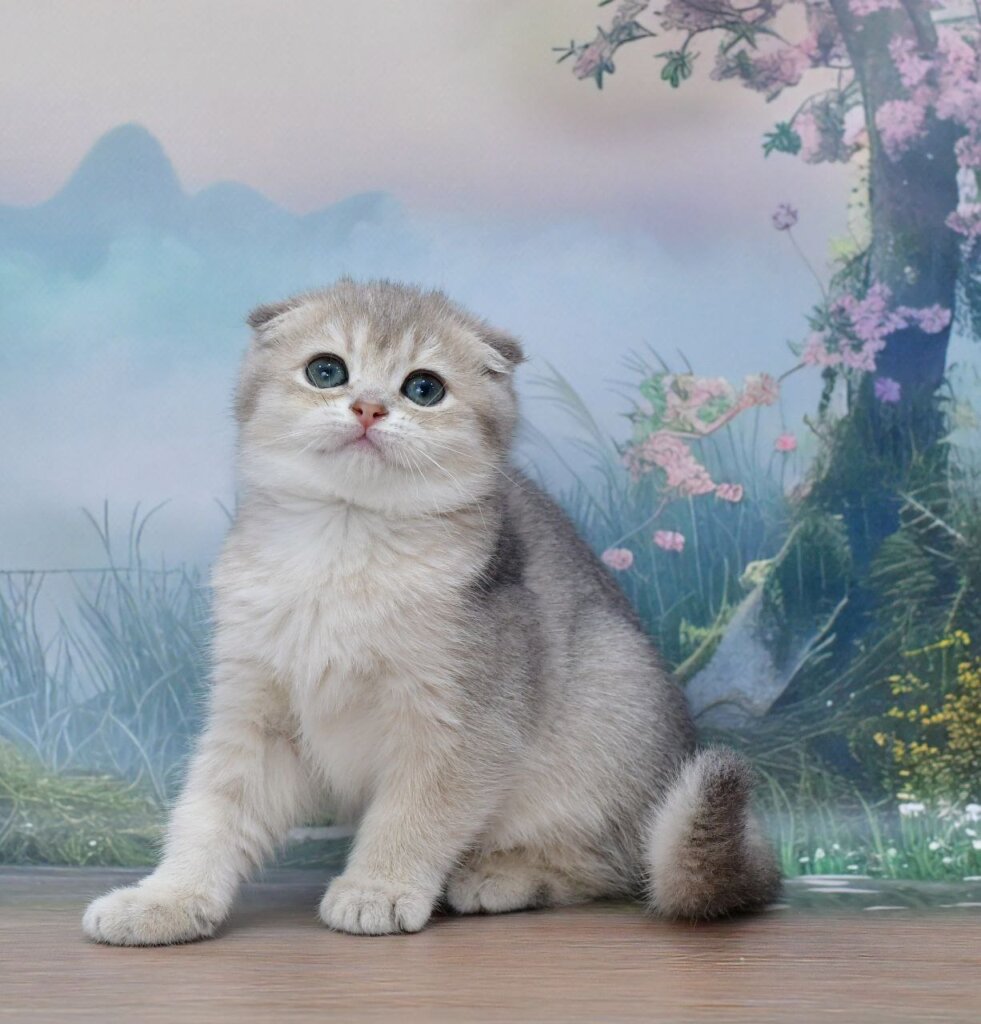 Hilary Scottish Fold Blue Golden Female (Available) 00 - photo 1