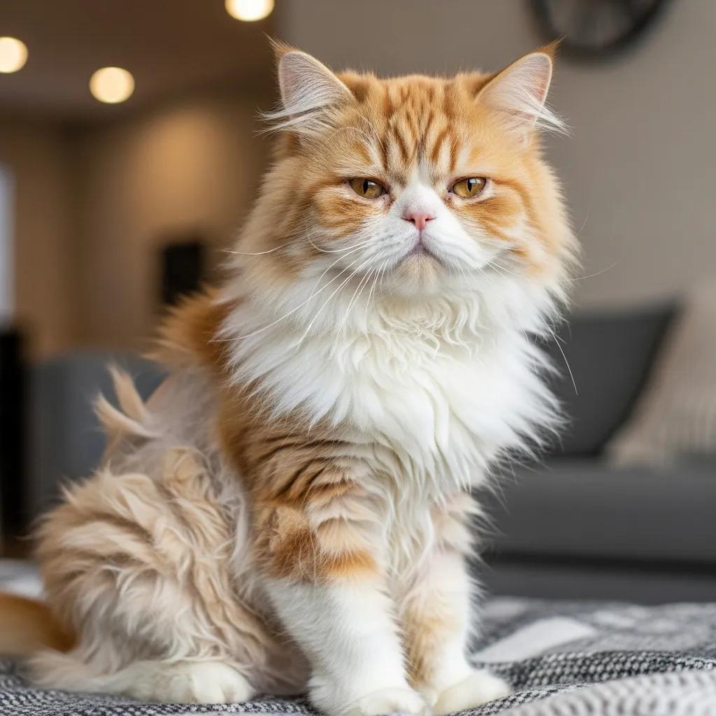 Close-up of a purebred cat with visible matting, showing when professional grooming is needed