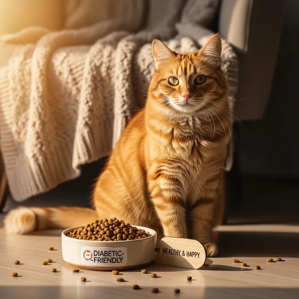 Happy Cat Next To A Bowl Of Healthy Food Emphasizing Feline Diabetes Management 9d69085a Db7e 4585 8ebe E710990a58d7