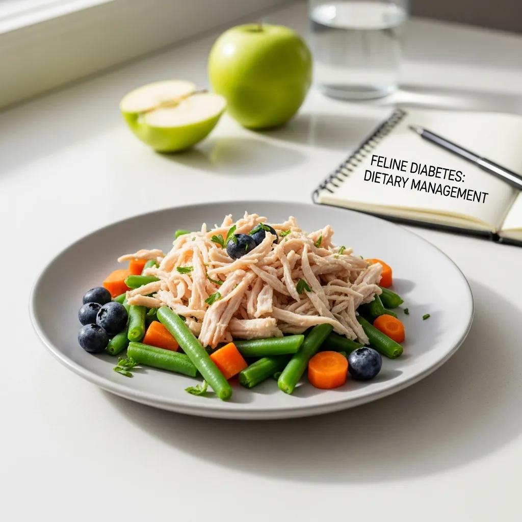 High‑protein, low‑carbohydrate meal for a cat — diet matters in diabetes care